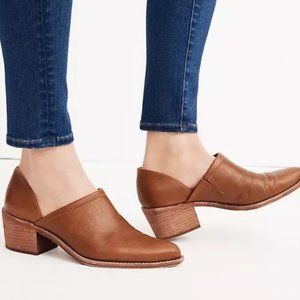 Madewell Brady Lowcut Leather Chunky Heel Bootie